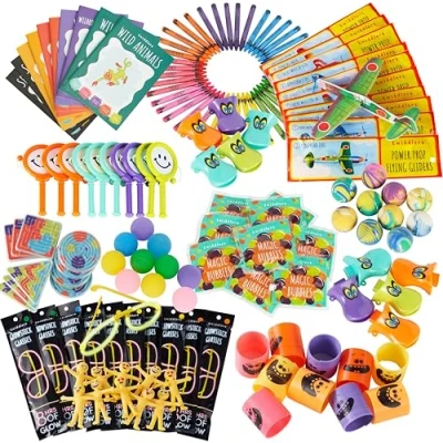 Afbeelding van THE TWIDDLERS 120 delige Feestzakje Vuller, Weggeef Speelgoedjes voor Verjaardagsfeestje, Uitdeelcadeautjes, Traktaties, Spelprijzen, Pinata Vulling
