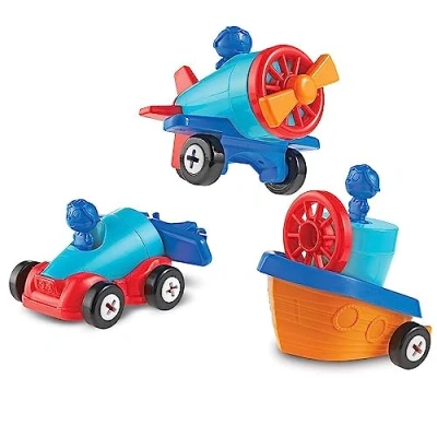Afbeelding van 1 2 3 Bouw een Auto Vliegtuig Boot Learning Resources