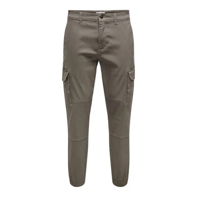 Afbeelding van ONLY &amp; SONS Cargobroek voor heren, falcon, 34W x 32L