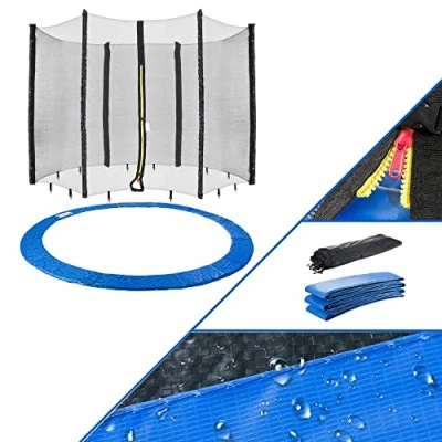 Afbeelding van Arebos Randafdekking voor trampoline, Veiligheidsnet Trampolinenet 244, 305, 366, 396, 430, 460 en 490 cm, 6 8 netstangen 305 net stangen