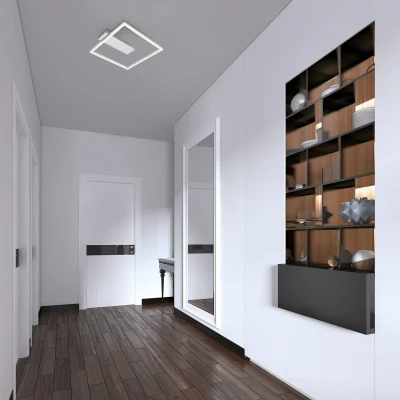 Afbeelding van BRILONER Plafondlamp 3771019 Warm wit 3000K 12W 1400 lm 25.000u levensduur 32 x 30 x5 Aluminiumkleurig
