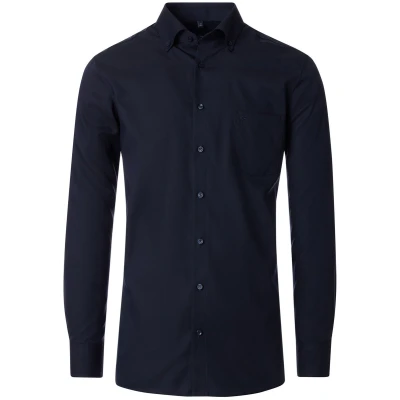 Afbeelding van Casa Moda overhemd heren Comfort fit wijde donkerblauw effen