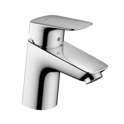 Afbeelding van Hansgrohe Logis 1 greeps wastafelmengkraan 70 met trekwaste