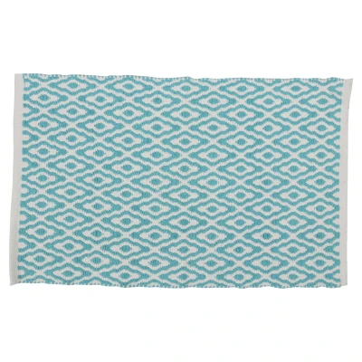 Afbeelding van Differnz Brighton badmat 50x80cm blauw wit