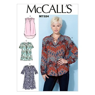 Afbeelding van Mccall&#039;s patronen 7324 A5, mist tops en tuniek, maten 6 14, (6 8 10 12 14)