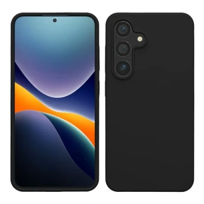 Afbeelding van kwmobile telefoonhoesje geschikt voor Samsung Galaxy S24 Hoesje met siliconen coating Smartphone case in zwart