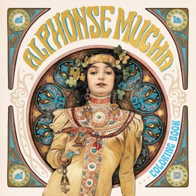 Afbeelding van Alphonse Mucha Coloring Book /anglais