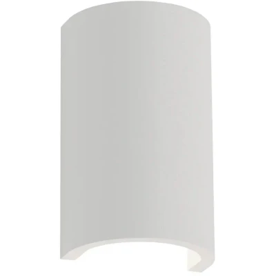 Afbeelding van Artdelight Wandlamp Nantes glad H 18 cm gips wit
