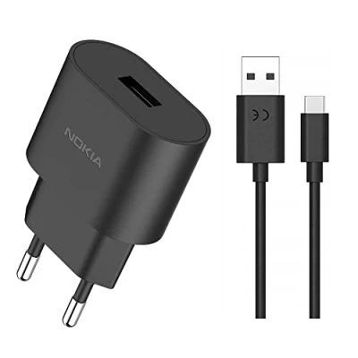 Afbeelding van 18W 3A snellader voor originele Nokia AD 18WE adapter USB A naar C oplaadkabel voeding 8.3 7.2 6.2 6.1 5.4 5.3 3.4 3.1 G60 G50 G42 G22 G21 G11 G10 X30 X200 10 stuks. X71