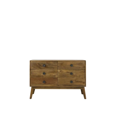 Afbeelding van Light &amp; Living Espita kast 6 laden 114x40x80 cm Hout olie bruin