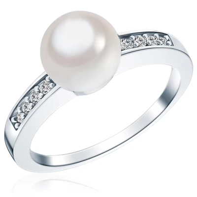 Afbeelding van Rafaela Donata Ring zilver / transparant wit