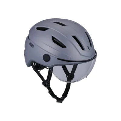 Afbeelding van BBB Cycling Move Faceshield Transparant E bike Helm Speed Pedelec Elektrische Fiets Snorfiets Mat Grijs Maat M BHE 57