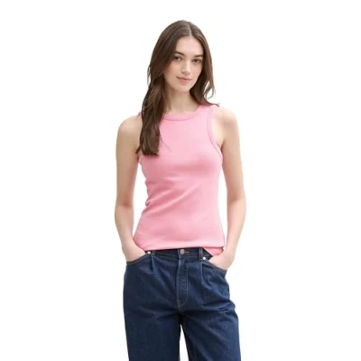 Afbeelding van TOM Tailor Denim Racerback Top, Dames, Maat: Large, Light dusty pink