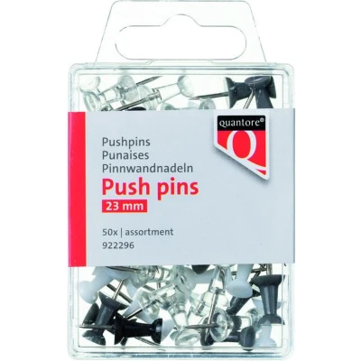 Afbeelding van 10x Push pins blister assorti