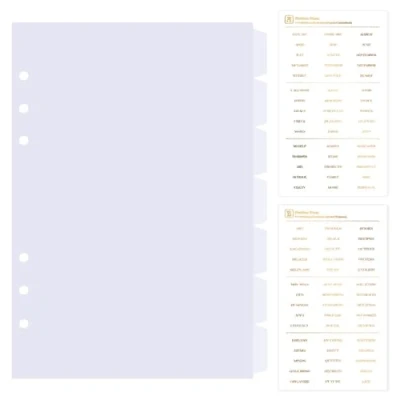 Afbeelding van DY.2ten Transparante ordners, tabbladen, A5, 6 gaten, 7 vellen, kunststof map, A5 indeler voor ringband, notitieboek, planner (21 cm x 14,2 cm)
