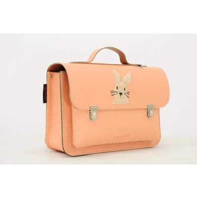 Afbeelding van Own Stuff Lederen Boekentas Kleuterschool 32x23x13cm Rabbit Peach