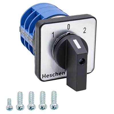 Afbeelding van Heschen LW28 32/D303.3 Universele roterende nokkenschakelaar, 660 V/32 A, 3 standen, fasen, 12 CE klemmen