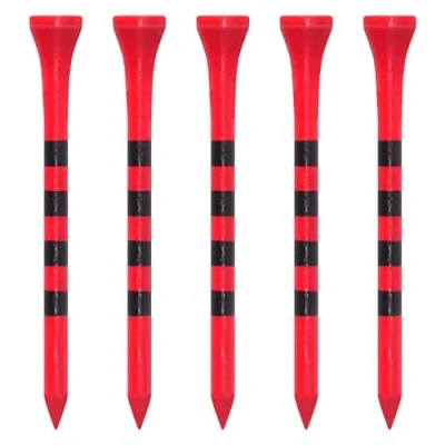 Afbeelding van Zivisk Bamboe Golf Tees 83mm 100 Count, 3 1/4 &quot;Lange Houten Rood