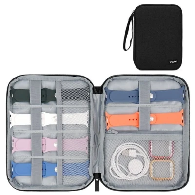 Afbeelding van Apple Watch Organizer smartwatch bandjes &amp; accessoires Large Zwart