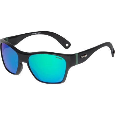 Afbeelding van Zonnebril Sinner Kids Gunstock Matte Black Smoke Green Oil