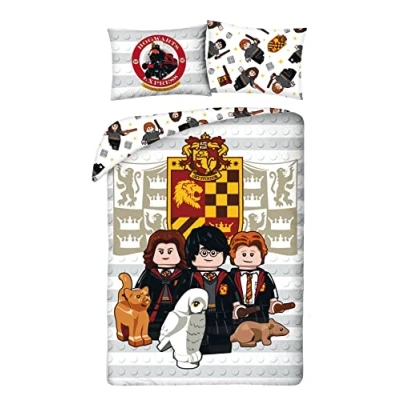 Afbeelding van Dekbedovertrek, Harry Potter Eenpersoons 140 x 200 cm Katoen