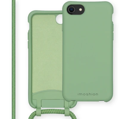 Afbeelding van Apple iPhone 7 Hoesje Siliconen en TPU (zacht) iMoshion Softcase/Koordhoesje/Backcover Groen Telefoonhoesje