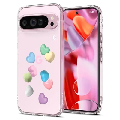 Afbeelding van Spigen Ultra Hybrid Hoesje Geschikt voor Google Pixel 9 / Pro Back Cover met Air Cushion Candy Hearts