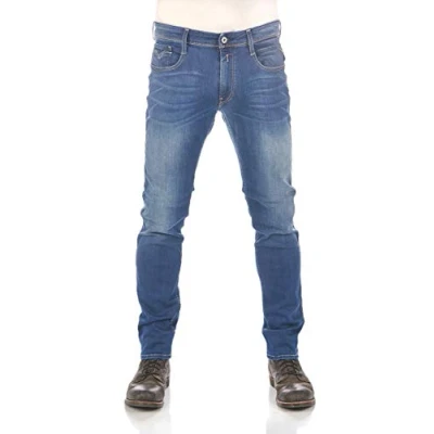 Afbeelding van Replay Anbass Slim Fit herenjeans met power stretch, donkerblauw 007 3, 33W x 36L