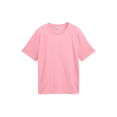 Afbeelding van TOM Tailor Denim Modern Fluent Tshirt basic, Dames, Maat: XS, Light dusty pink