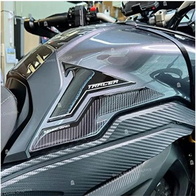 Afbeelding van met hars gecoate 3D sticker zijdelingse tankbeschermers compatibel Yamaha Tracer 900 (zijdelingse tankbescherming)