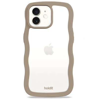 Afbeelding van Apple iPhone 12 Hoesje Gerecycled kunststof Holdit Hardcase/Backcover Bruin Telefoonhoesje