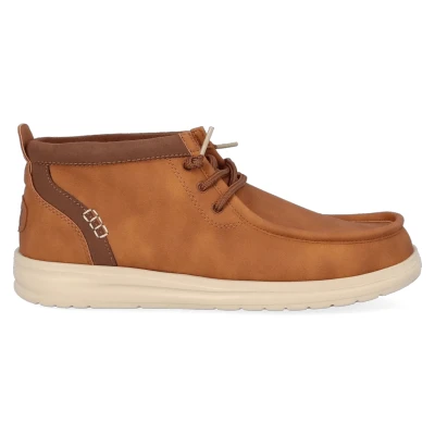 Afbeelding van HEYDUDE Wally Mid GripR Classic Heren Instappers Cognac/Tan Maat 48