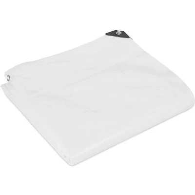 Afbeelding van Relaxdays Afdekzeil tuin dekzeil wit dekkleed hout zeil 140g/m² beschermfolie 2 m x 3