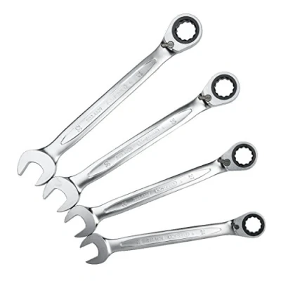 Afbeelding van KS Tools, Spanner, GEARplus ratelringsleutelset, omkeerbaar, 4 stuks. (32 mm, 30 24 31 29 27 28 25 26 mm)
