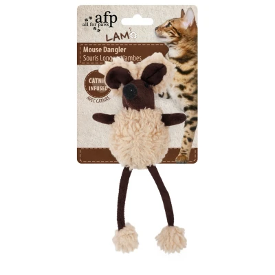 Afbeelding van Afp Mouse Dangler Lamswol Met Catnip Assorti 16 CM