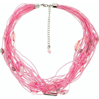 Afbeelding van Behave Roze ketting met diverse kralen