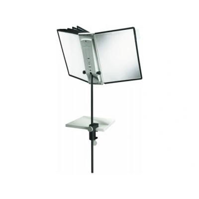 Afbeelding van Durable 581800 Sherpa bureaubladklem 10, set van tafelstatief en 10 A4 displaypanelen, zwart