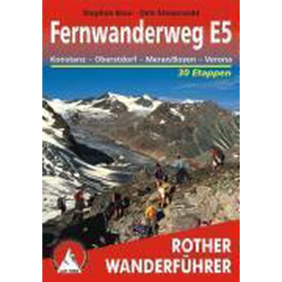 Afbeelding van **FERNWANDERWEG E5: Konstanz Oberstdorf Meran/Bozen Verona. 31 Etappen mit GPS Tracks