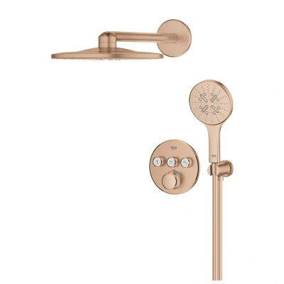 Afbeelding van Grohe grohtherm smartcontrol 3x comfortset 310 rond warm sunset geborsteld 34863dl0