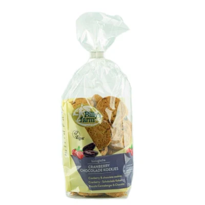 Afbeelding van Billy&#039;s Farm Biologische Cranberry Chocolade Koekjes 175GR
