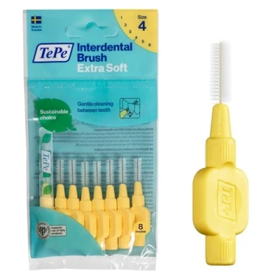 Afbeelding van Tepe Tandenragers Extra Soft 0.7 mm Lichtgeel 8 stuks