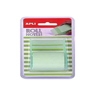 Afbeelding van APLI 18191 — Sticky Note Dispenser Rol 50 mm x 8 m Pastelgroen