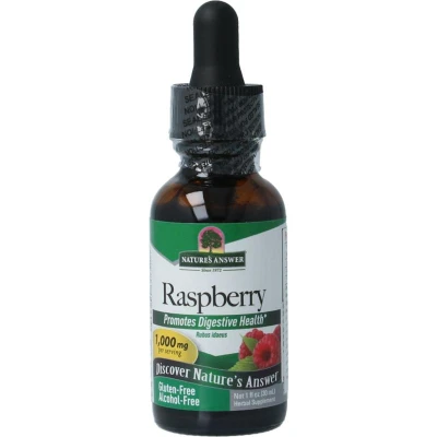 Afbeelding van Natures Answer Frambozenblad extract 1:1 alcoholvrij 1000 mg 30 ml
