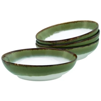 Afbeelding van CreaTable, 21689, serie Cascade Bowls, groen, 1300 ml, 4 delige serviesset, poke bowl set van aardewerk