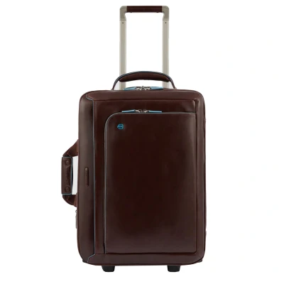 Afbeelding van Piquadro Blue Square Cabin Trolley brown Zachte koffer