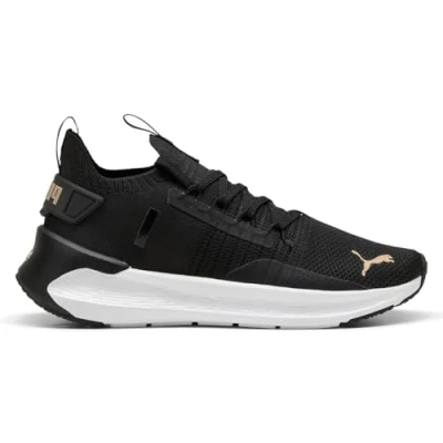 Afbeelding van PUMA Dames SOFTRIDE Symmetry FUZION WN&#039;s Road Running Schoen, Zwart Goud, 8.5 UK, 42.5 EU