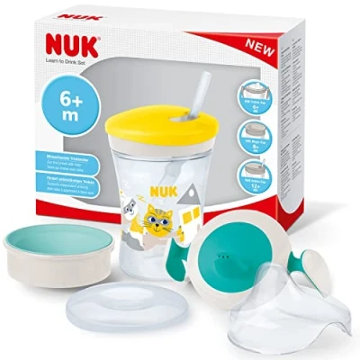Afbeelding van NUK Drinkset Alles in 1 turkoois/geel