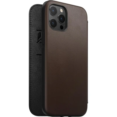Afbeelding van Nomad Rugged Folio Leather Case iPhone 12 Pro Max bruin NM21HR0H00