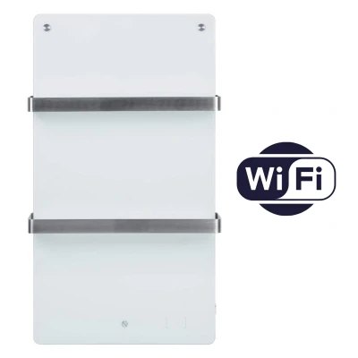Afbeelding van Eurom Sani 400 Infrarood Verwarming Elektrisch W Thermostaat Glazen Omkasting Wandmontage Wit Geschikt voor Badkamer 8,6 kg