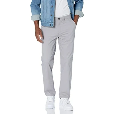 Afbeelding van Amazon Essentials Skinny Fit Broken in Chino Pant Lichtgrijs, 33W x 30L